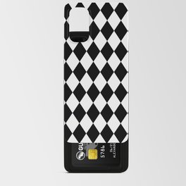 Abstract black gold geometric diamond pattern Android Card Case