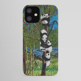 Six Baby Pandas in a Tree iPhone Case