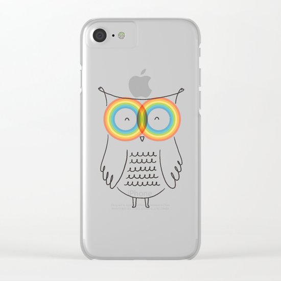 RainbOwl Clear iPhone Case