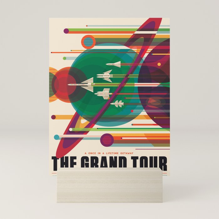 NASA Retro Space Travel Poster The Grand Tour Mini Art Print by Vintage ...