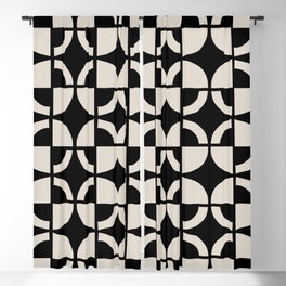 Mid Century Modern Circle and Square Pattern 245 Blackout Curtain