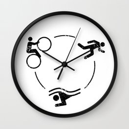 Triathlon Logo Wall Clock