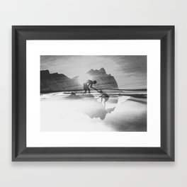 Friendship Mountain Black and White Surreal Nature Framed Art Print