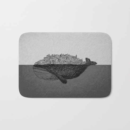 Whale City Bath Mat