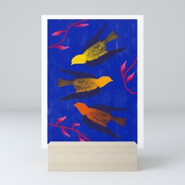 Pop birds Mini Art Print