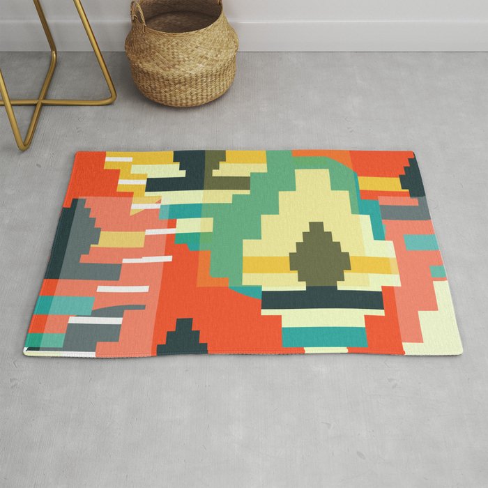 Geometry Retro Style Rug By Coco S, Retro Style Rugs