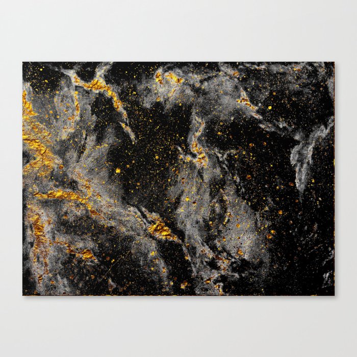 Galaxy Black Gold Canvas Print By Jreidinger Society6