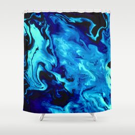 Blue Swirls Shower Curtain