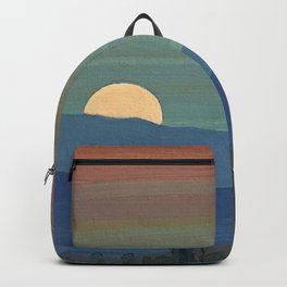 Arizona Moonrise Backpack | Blue, Arizonamoonrise, Beauty, Horizon, Mystical, Nature, Moon, Magical, Western, Sage 