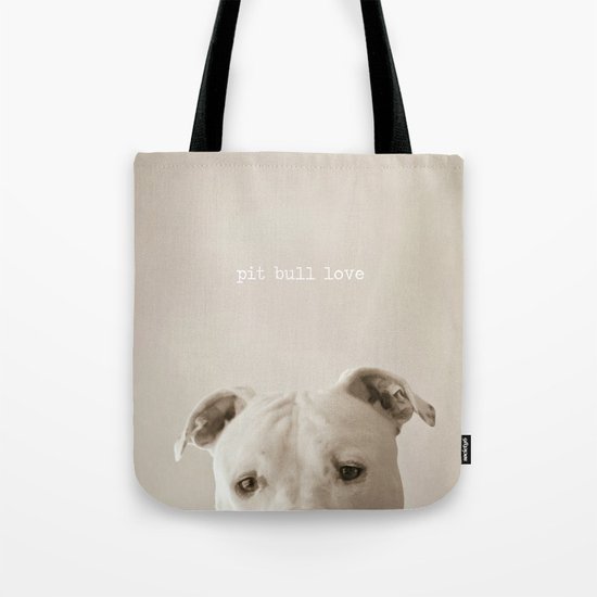 Pit bull love Tote Bag