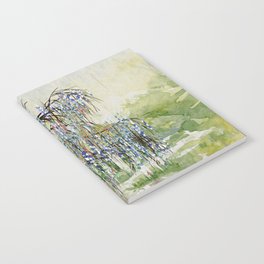 Willow Tree Abstract digital art  composition Notebook