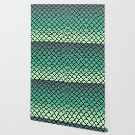 Green Fish Scales Wallpaper
