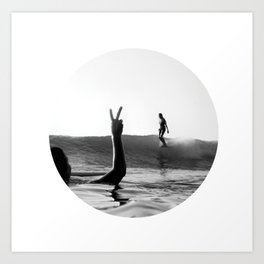 Surfing Days Art Print