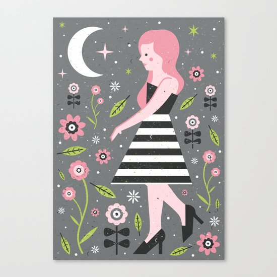 Monochrome Dress Canvas Print