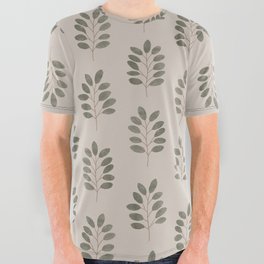 noble branches - pewter and olive All Over Graphic Tee