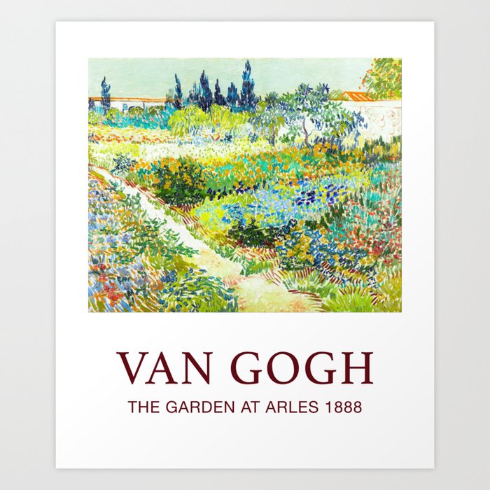 Vincent van Gogh  The Garden  Art Exhibition Poster -  Van Gogh The Garden at Arles Art Print