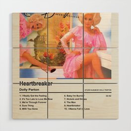 Dolly Parton - Heartbreaker Album Poster Wood Wall Art