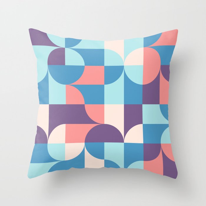 Abstract Geometric Composition Throw Pillow