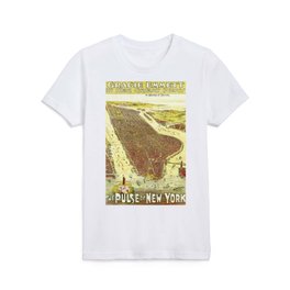 The Pulse of New York-1891 vintage pictorial map Kids T Shirt