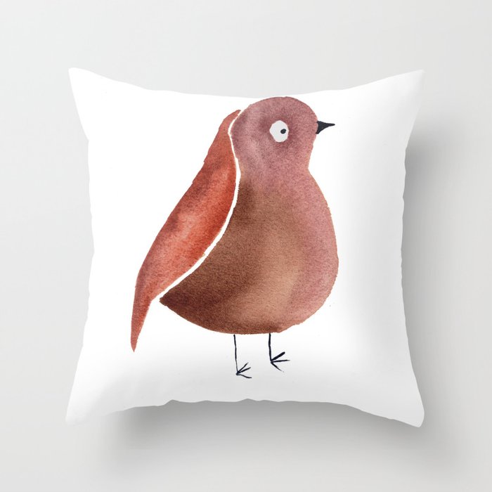 Anxiety Bird Throw Pillow