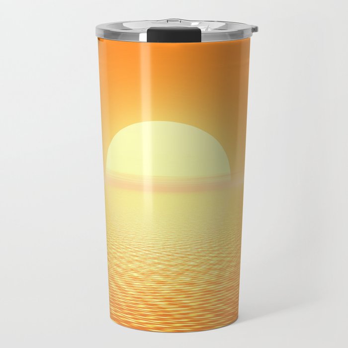 sunset Landscape Illustration Travel Mug