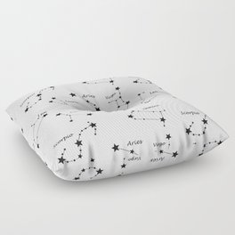 Zodiac signs,constellations,stars,astrology,astronomy,space,galaxy  Floor Pillow
