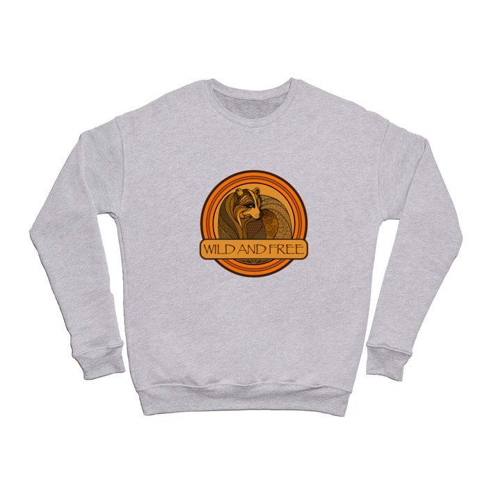Wild and Free, Grizzly Crewneck Sweatshirt