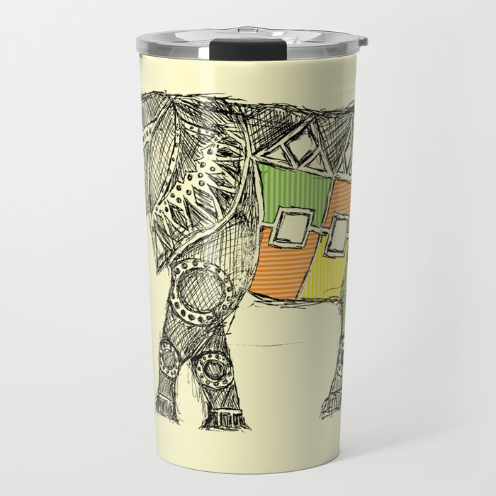 African Elephant Sketch Travel Mug By Hinterlund Society6 African Elephant Sketch Travel Mug By