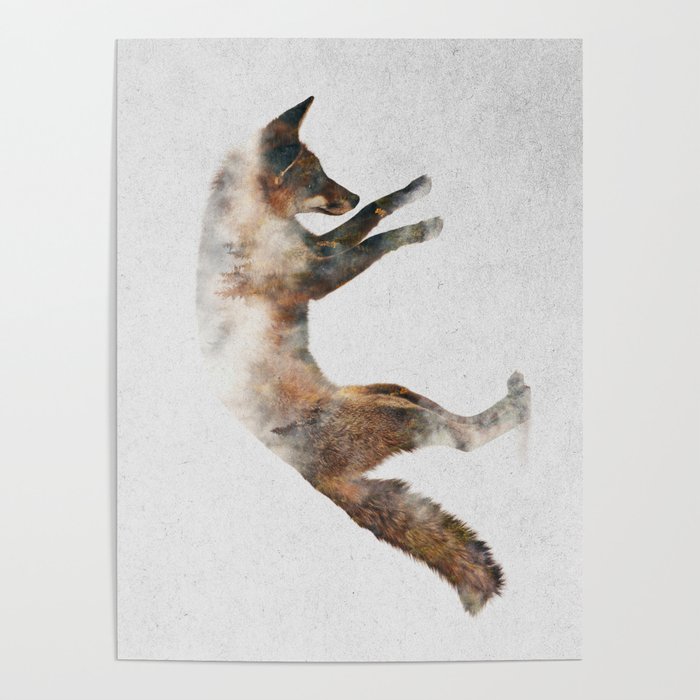 Jumping Fox Poster
