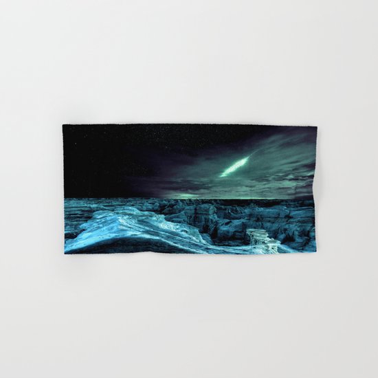galaxy mountains teal Hand & Bath Towel