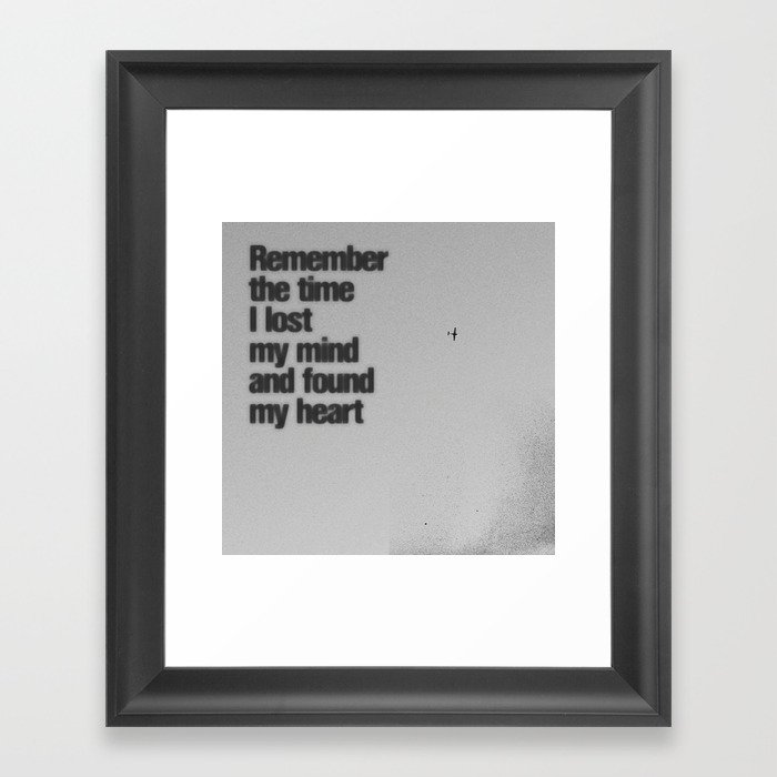 Remember The Time... Framed Art Print