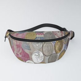 International Coins and Money Fanny Pack