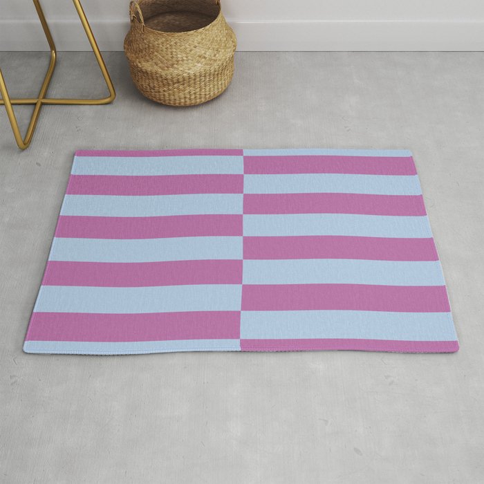 Strippy - Orchid and Blue Rug