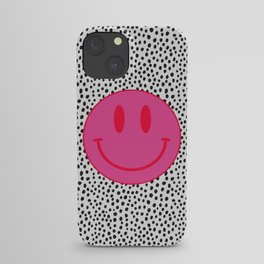 Make Me Smile - Cute Preppy Vsco Smiley Face on Black and White iPhone Case