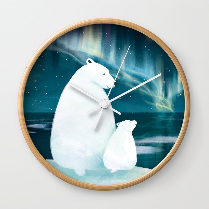 Polar Bears Wall Clock