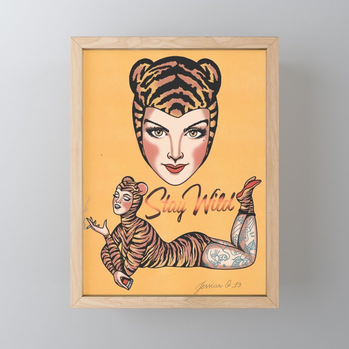 Tigra Framed Mini Art Print
