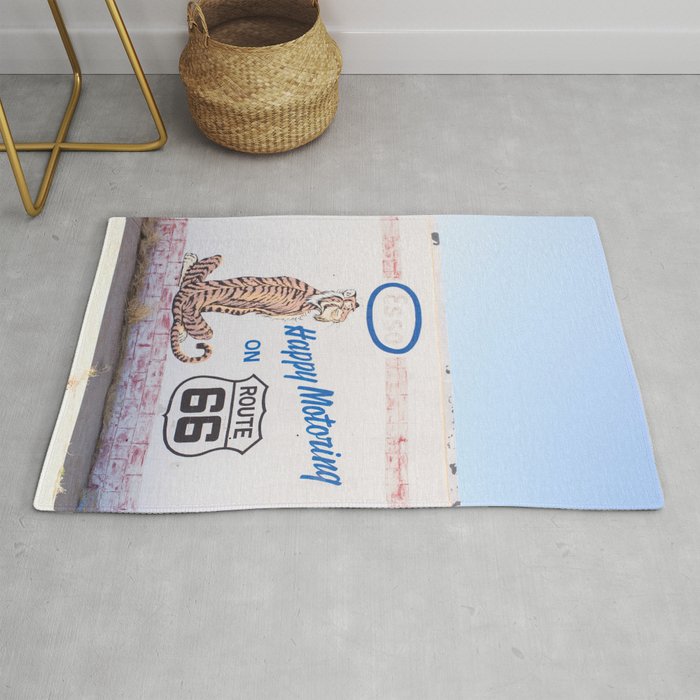 Happy Motoring - Route 66 Travel Photography Rug