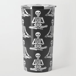 Yoga Skeletons Charcoal Travel Mug