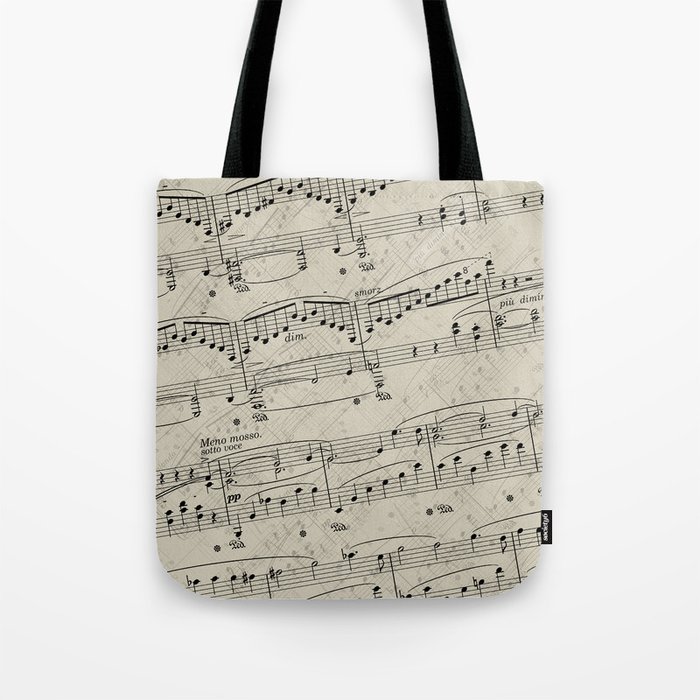 I Love Piano Music Tote Bag