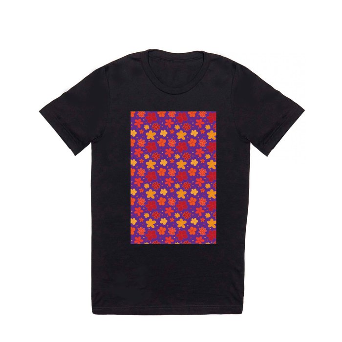 Sunday Best: cute little flowers in red, orange, yellow and purple T Shirt