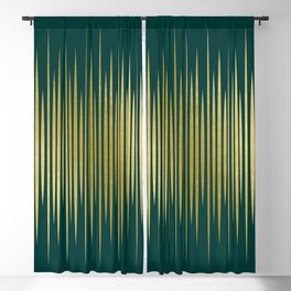 Linear Gold & Emerald Blackout Curtain