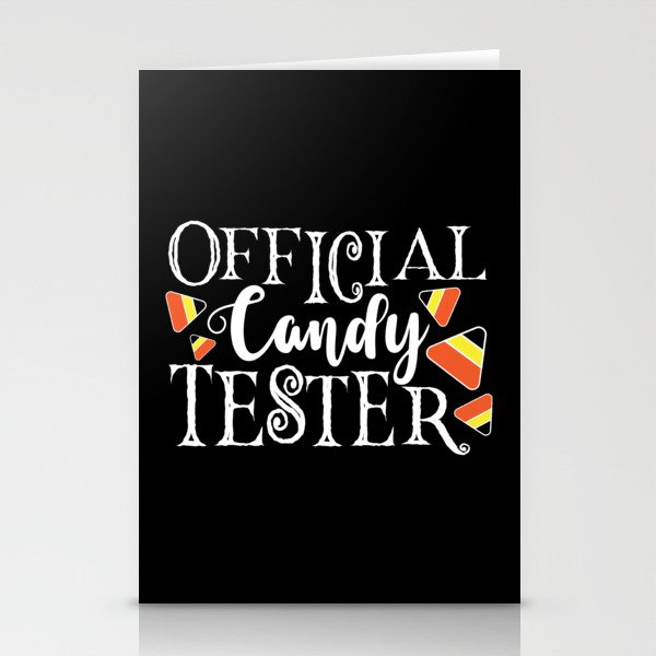Official Candy Tester Cute Halloween Funny Stationery Cards
