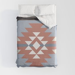 Aztec design in pink and blue colors Duvet Cover