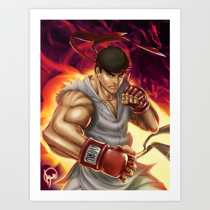 Ryu Street Fighter Art Print