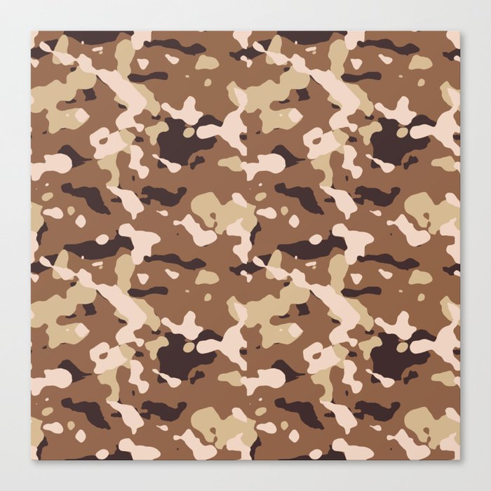 Brown Camouflage Canvas Print