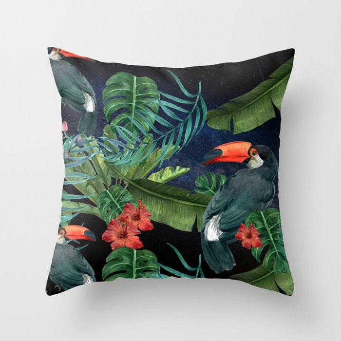 Tropical Space #5 Throw Pillow
