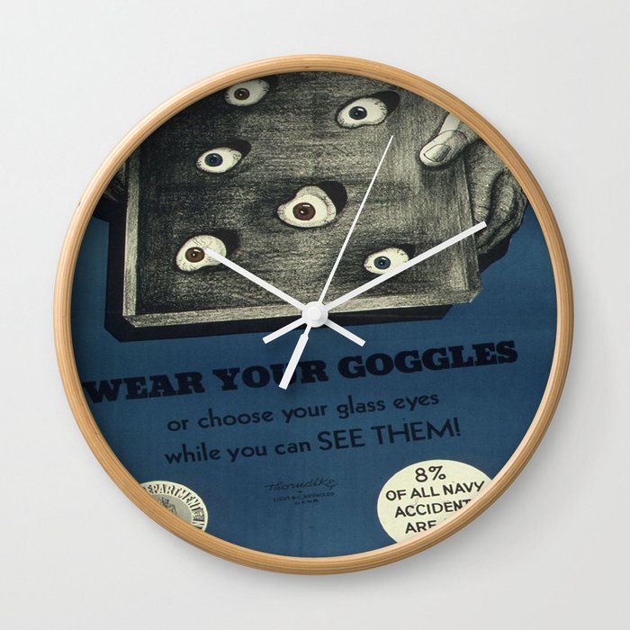 Vintage poster - Navy accidents Wall Clock