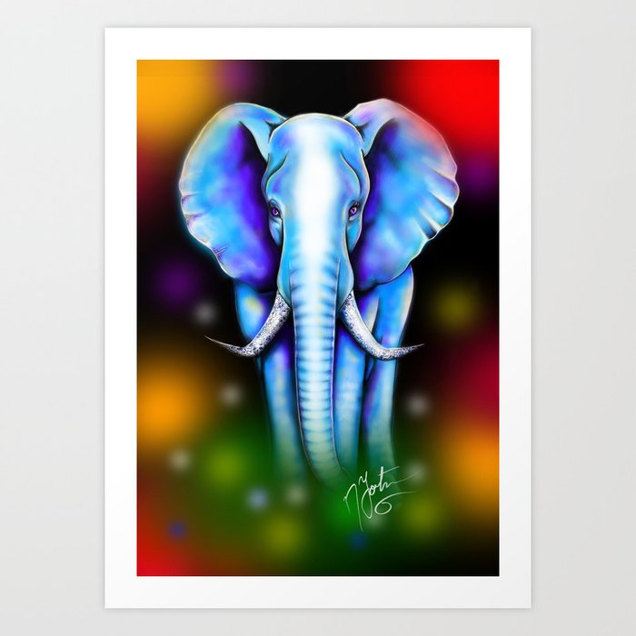 Porcelain Elephant Art Print