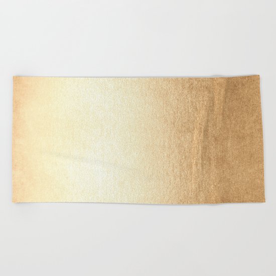 Simply Golden Copper Sun Beach Towel
