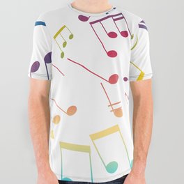 Musical Notes 5 All Over Graphic Tee